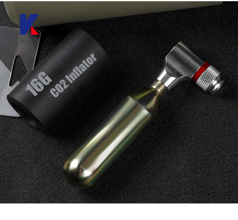 16g Co2 Cartridge Tire Inflator Steel Bike and Bubble Machine High Pressure Metal Cylinder Air High Pressure Gas  KLN