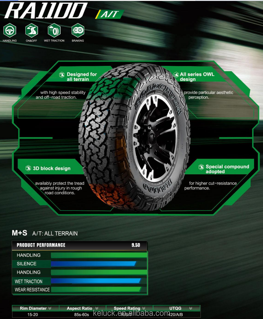 AT RT tyres ROADCRUZA COMFORSER ALL TERRAIN VEHICLE TYRES 265/70/16 tires for cars all sizes Germany  185/65R15  195/50R16  215