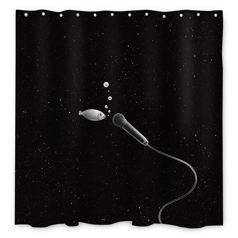 Funny Cartoon Astronaut For Bathroom Fun Anime Animals Kids Fabric Bath Shower Curtains With Hooks