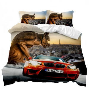 Sports Car Duvet Cover Sets Full Queen,3 Pcs Race Car Bedding Sets Pillowcases Teens Boys Girls Polyester Quilt Cover King Size