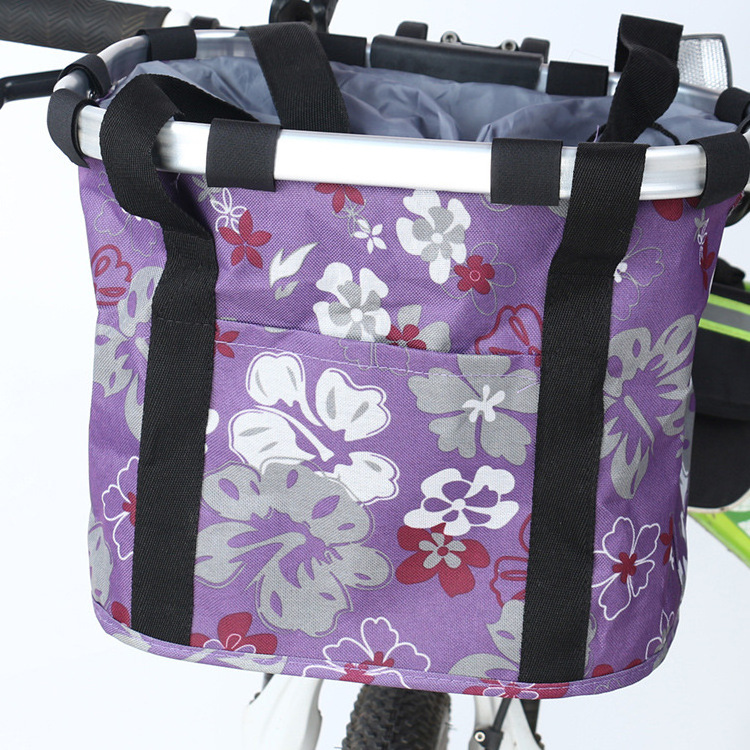 Bike Bag Bicycle Basket Bicycle Knapsack Aluminum Alloy Frame Carrier Bike Front Carrier Bag Pet Pouch Outdoor Rucksack