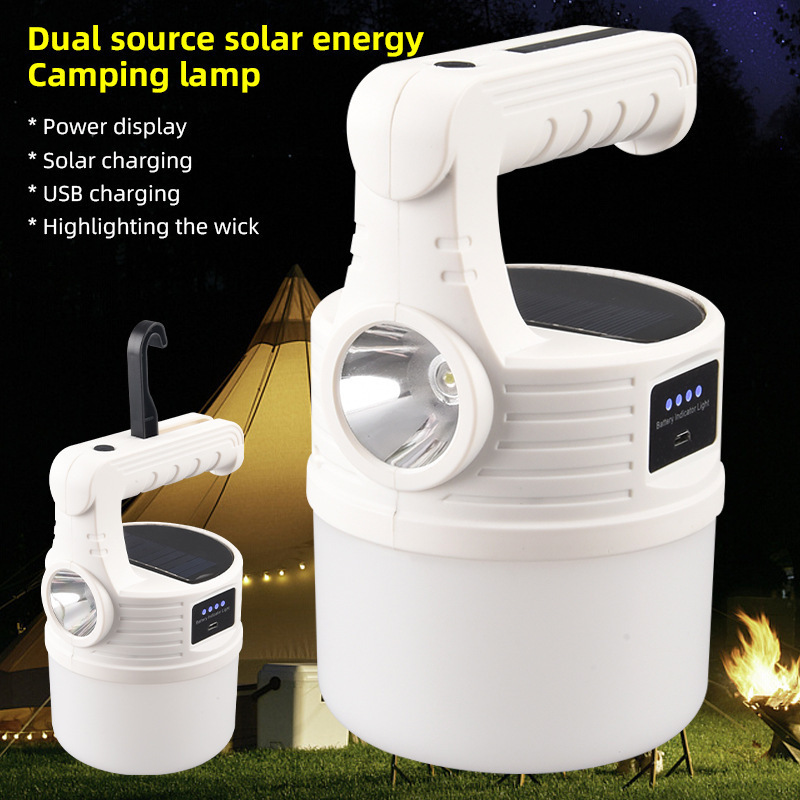 New Modern Led Outdoor Camping Usb Solar Charging Light Power Outage Emergency Bulb Light