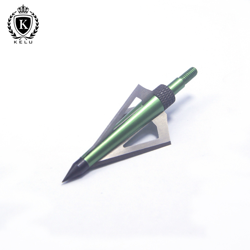 HA-3B-C003 Stainless Steel Hunting Broadhead Points Arrowheads 3 Fixed Blade 100 Grain For Archery Compound Bow