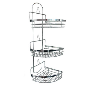 hot sale metal corner shower caddy folding bathroom accessories rack shelves