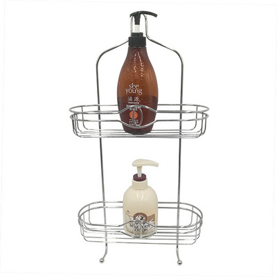 Wall Mounted 3 Tier wire Bathroom Shelf with Hook hanging shower caddy shelves  bathroom storage rack towel rack