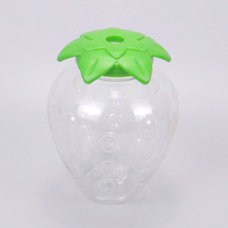 450ml pet transparent plastic pineapple shape juice bottle drink milk tea bottle