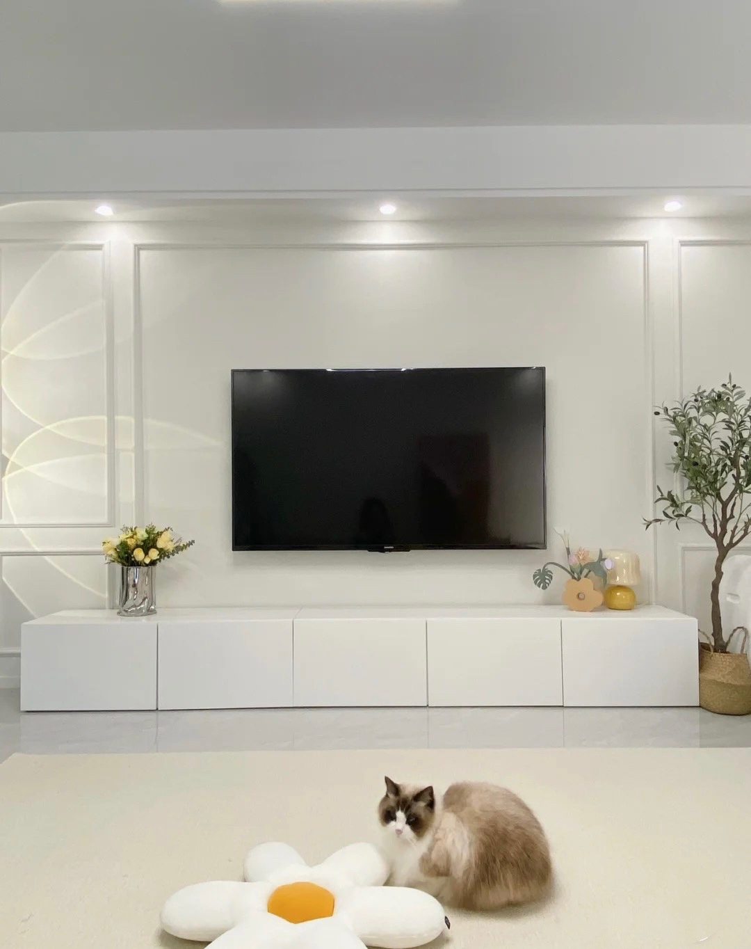 Wholesale White Wooden Modern TV Stands Furniture For Living Room Meuble TV Led TV Cabinet High Gloss Finish