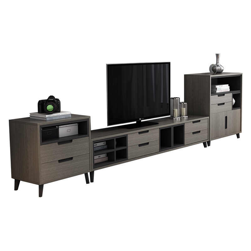 Living room furniture tv cabinets modern luxury tv stand and coffee table set with drawer