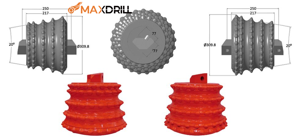 Raise Boring Reamer Head Raise Boring Cutter  Drilling Tool for Mining, Manufacturing, Well drilling