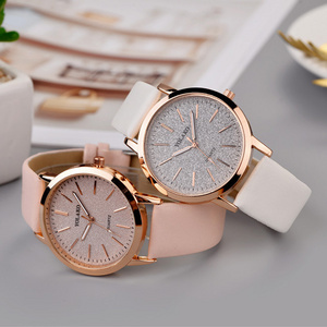 Starry Sky Woman Casual Quartz Watch Leather Band Analog Clock Luxury Wristwatch