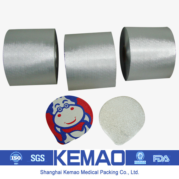 KEMAO Hot Style Competitive Price Gold Aluminum Foil Flexography Aluminum Foil Sealing Lids Yogurt Plastic Cup