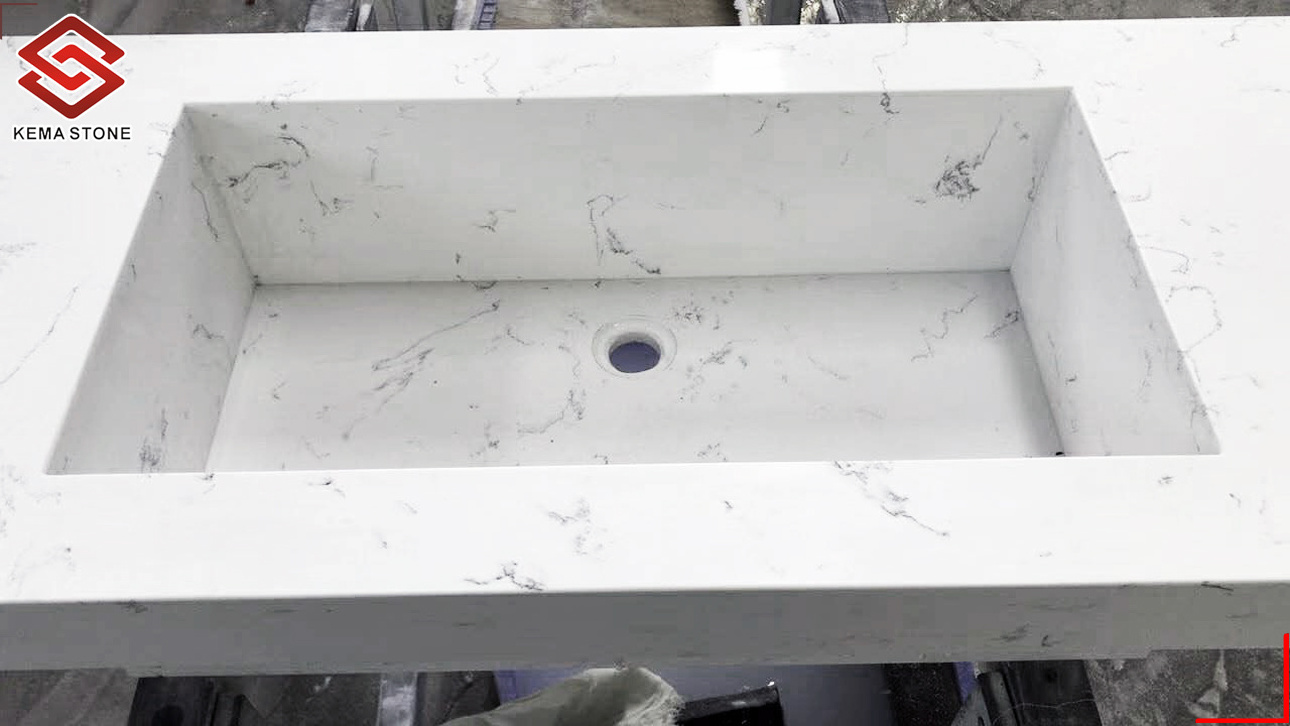 China Wholesale White Carrara Quartz Countertops at Discount Prices