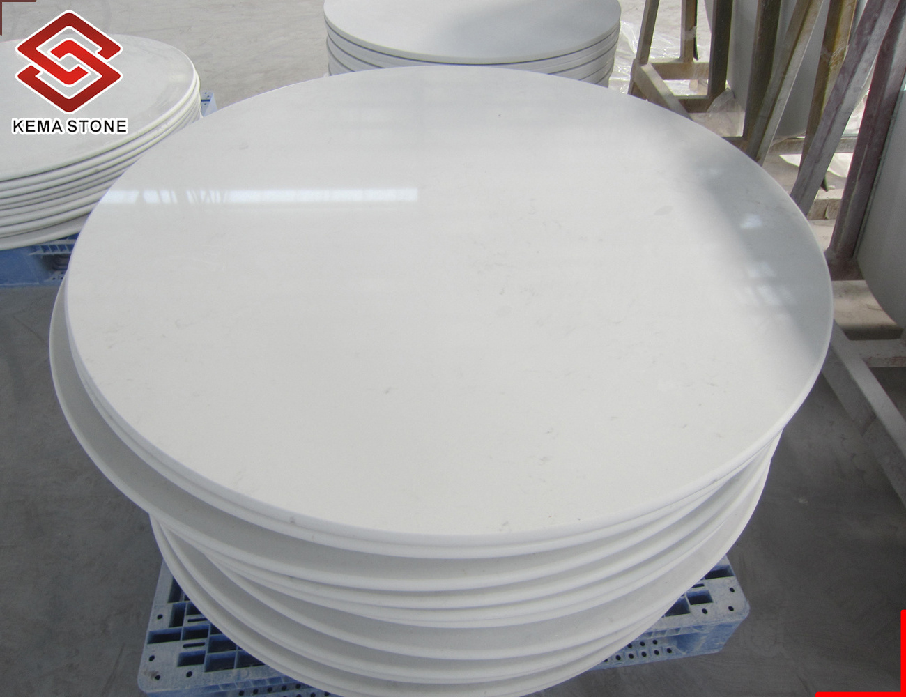 High Gloss Artificial stone Composite Carrara White Quartz for Living Room Floor Tiles