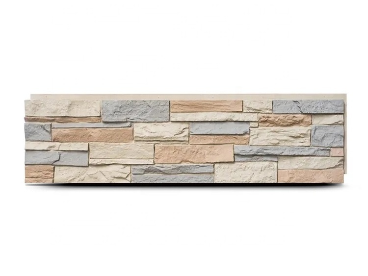 Stacked Slate Style PU Faux Stone Panels For Interior and Exterior Walls