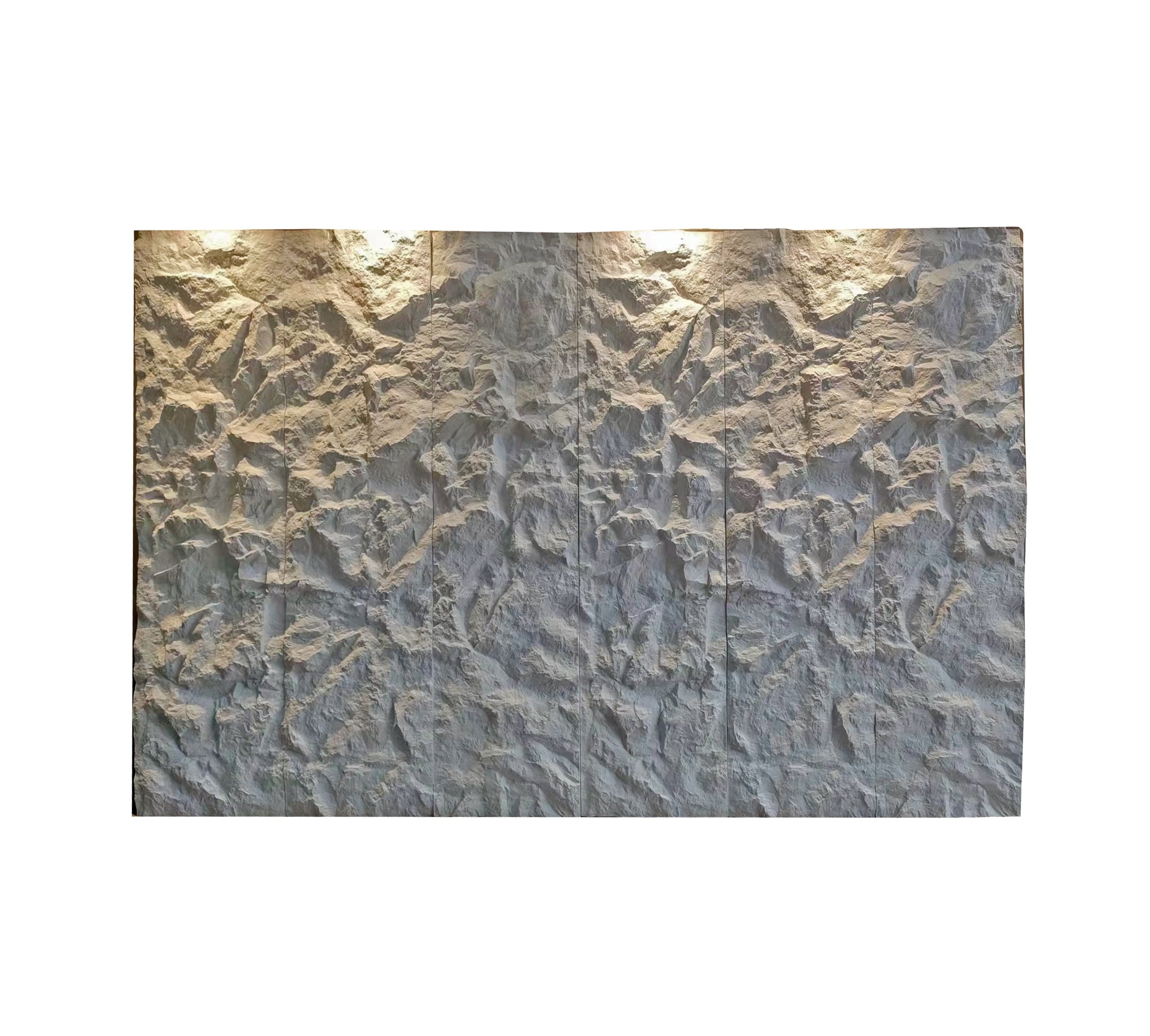 Decorative Continuous Veins PU / Polyurethane Faux Stone Wall Panels For Interior and Exterior Design