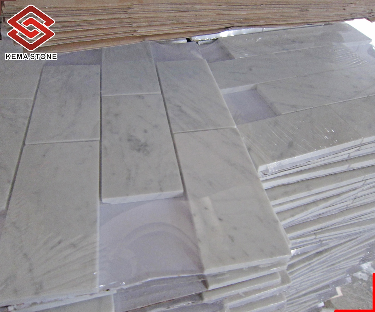 Italian Carrara Marble Mosaic Wall Tile