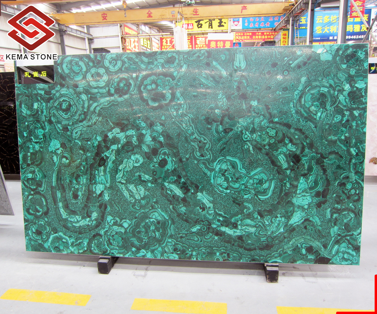 Large Polished Natural Green Stone Malachite Tile and Slab