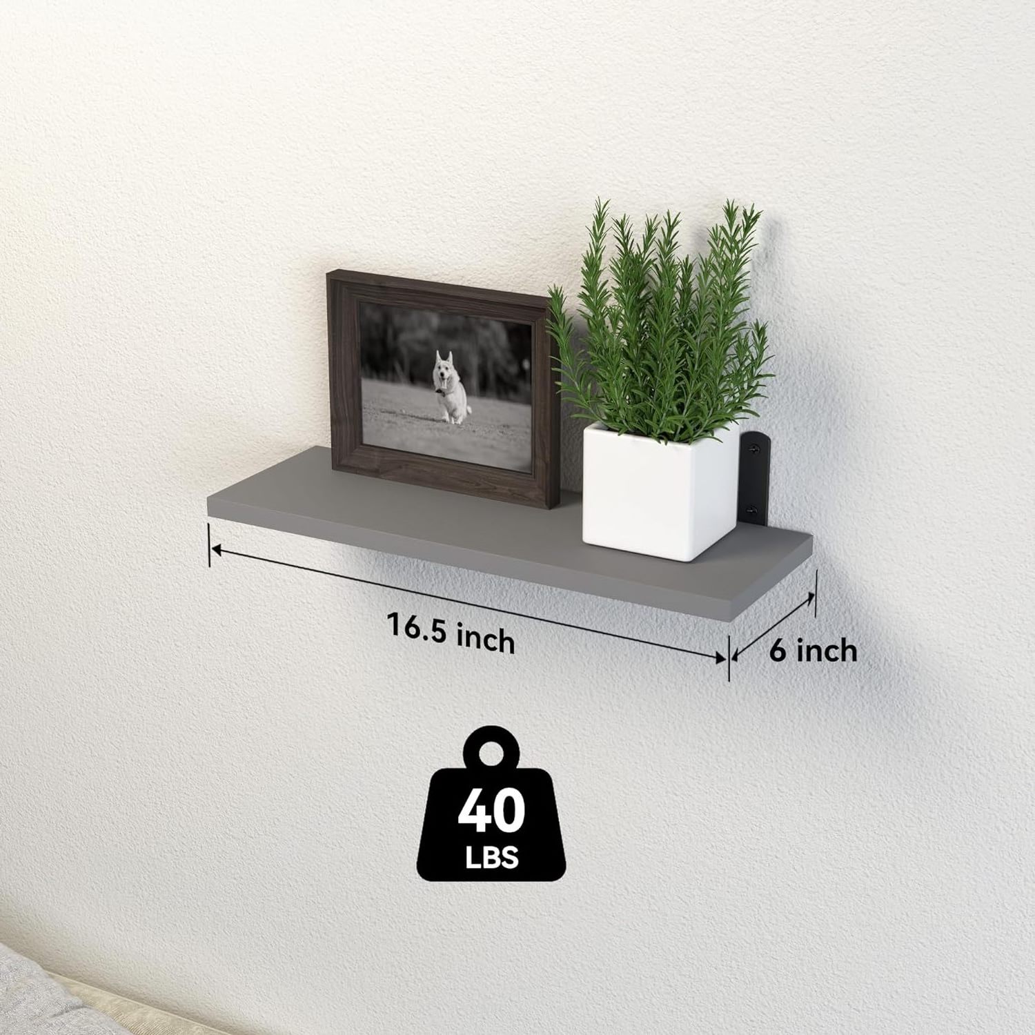 Wooden Wall Floating Shelves 3 Sets Shelves for Bathroom Storage Bedroom Living Room Grey corner bathroom shelf