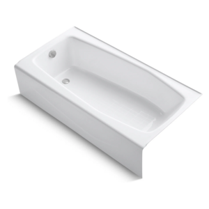 Alcove Cast Iron Three Wall Alcove Soaking Bath Tub with Left Hand Drain modern bath tub self cleaning white bathtub wholesale