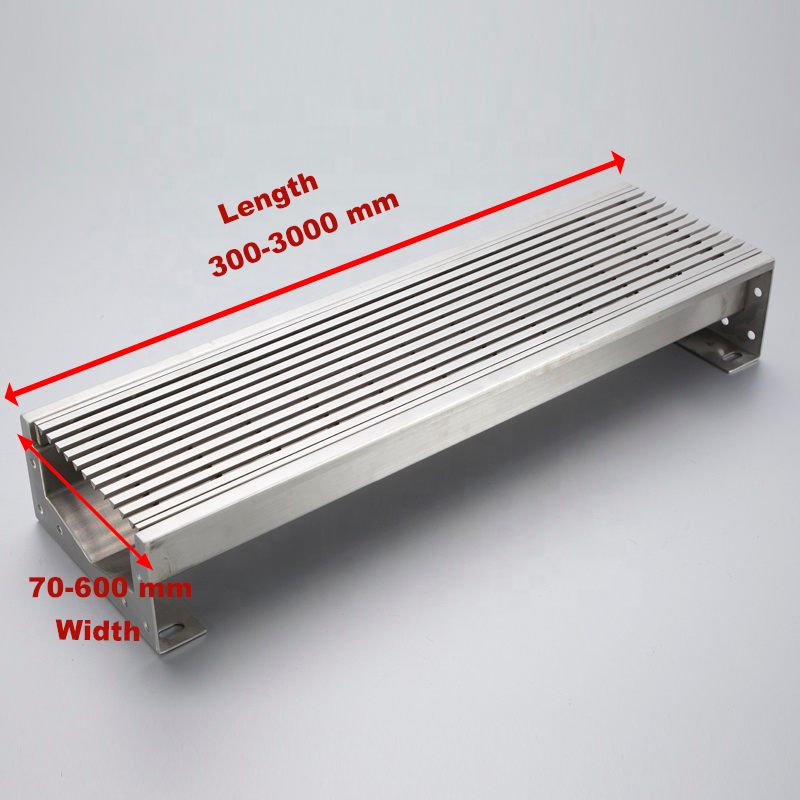 OEM sink kitchen Outdoor u Trench Grating Cover floor linear drain stainless steel square trench drains metal materials drains