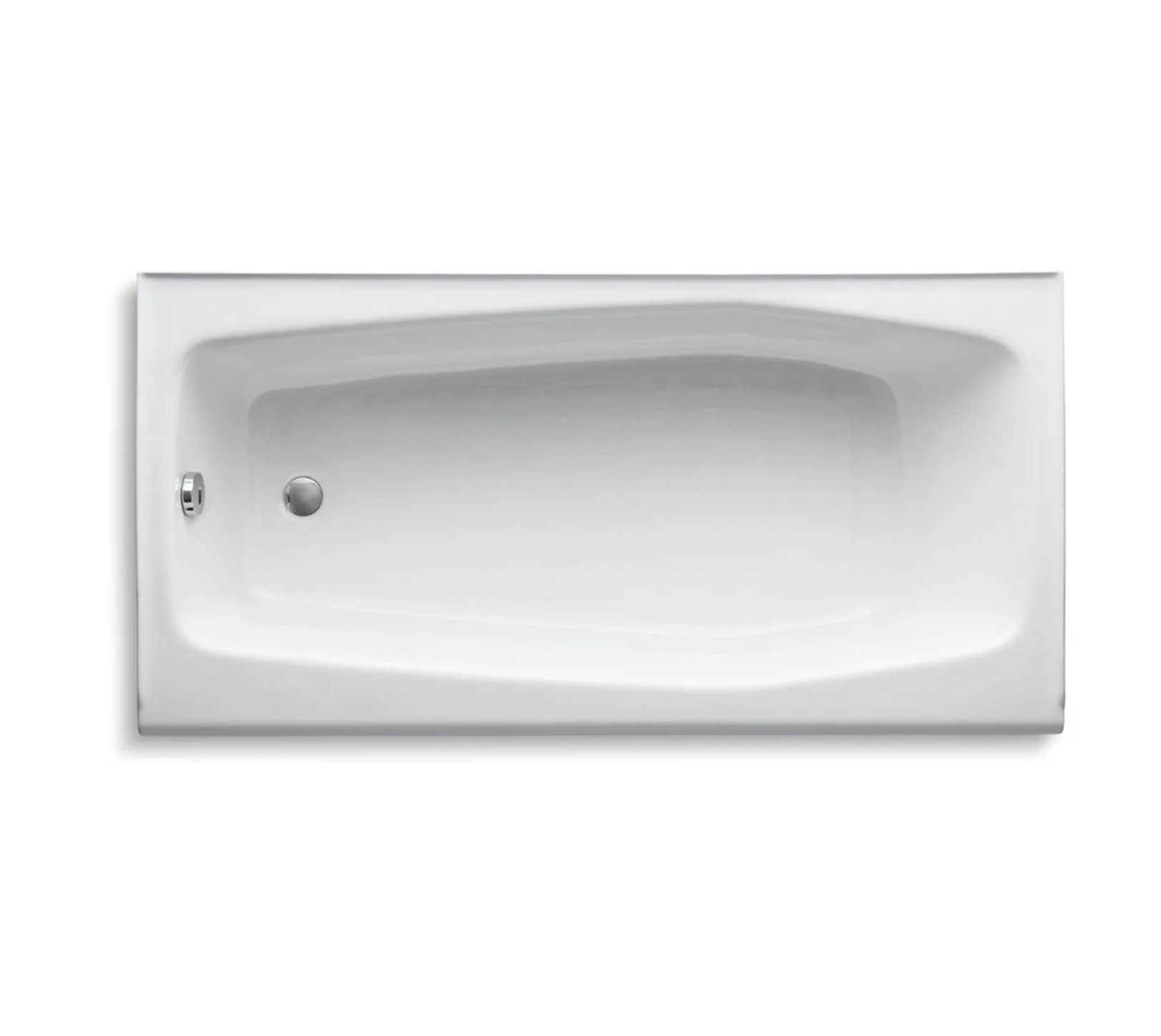 Alcove Cast Iron Three Wall Alcove Soaking Bath Tub with Left Hand Drain modern bath tub self cleaning white bathtub wholesale