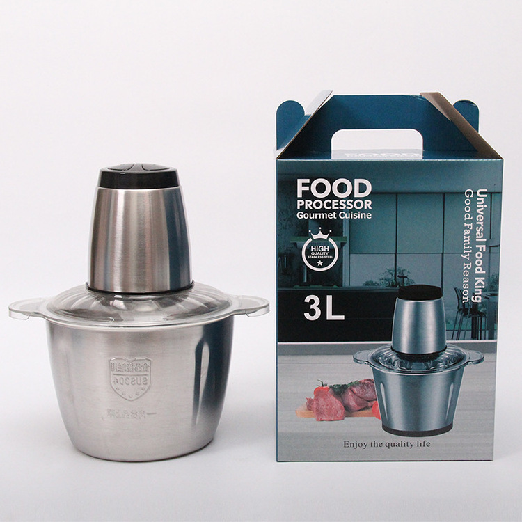 2L Stainless Steel Small Vegetable Mixer Multi-function Mini Electric Meat Chopper 3l/4l/6l/10l meat grinder