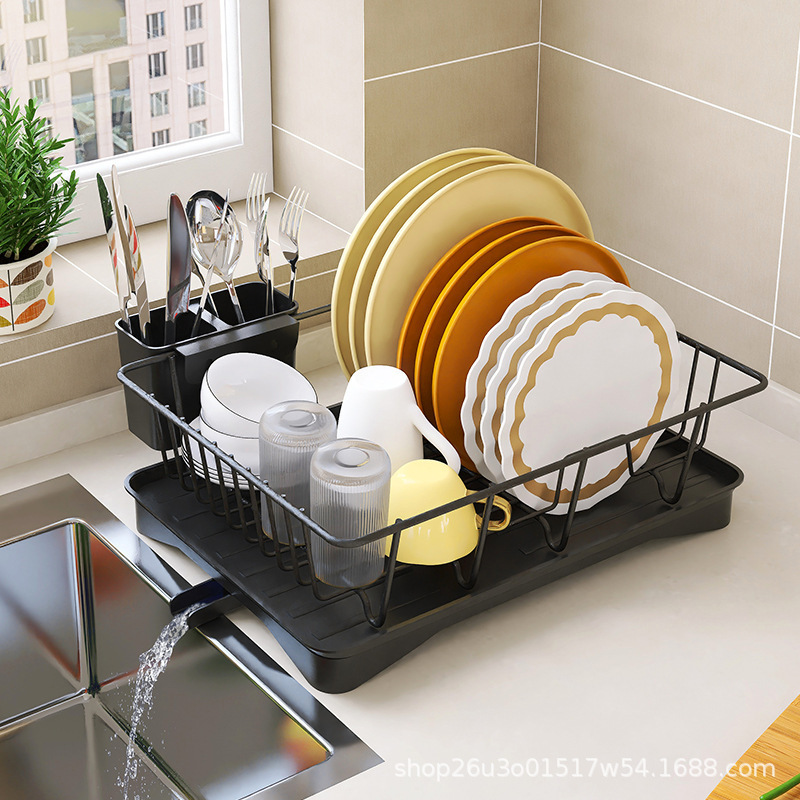 Storage Holders Racks Shelving Units Home And Kitchen Storage Dish Rack 2 Tier Dish Drying Rack Cutlery Drainer