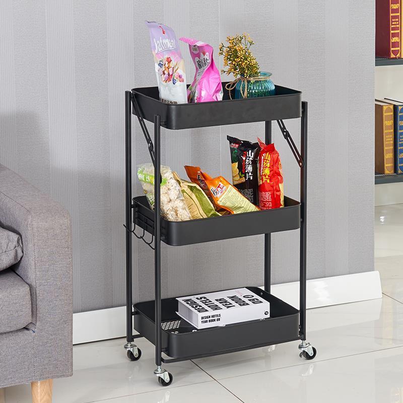 3 4 5 Layer Rotating Utility Trolley Cart Kitchen Storage Rack Organizer With Wheels