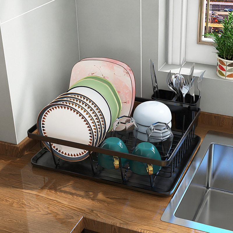 Storage Holders Racks Shelving Units Home And Kitchen Storage Dish Rack 2 Tier Dish Drying Rack Cutlery Drainer