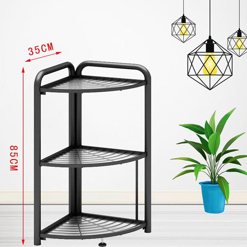 5-Tier Kitchen Pot Multi-Layer Corner Shelf Stand Stainless Steel Shelves for Kitchen