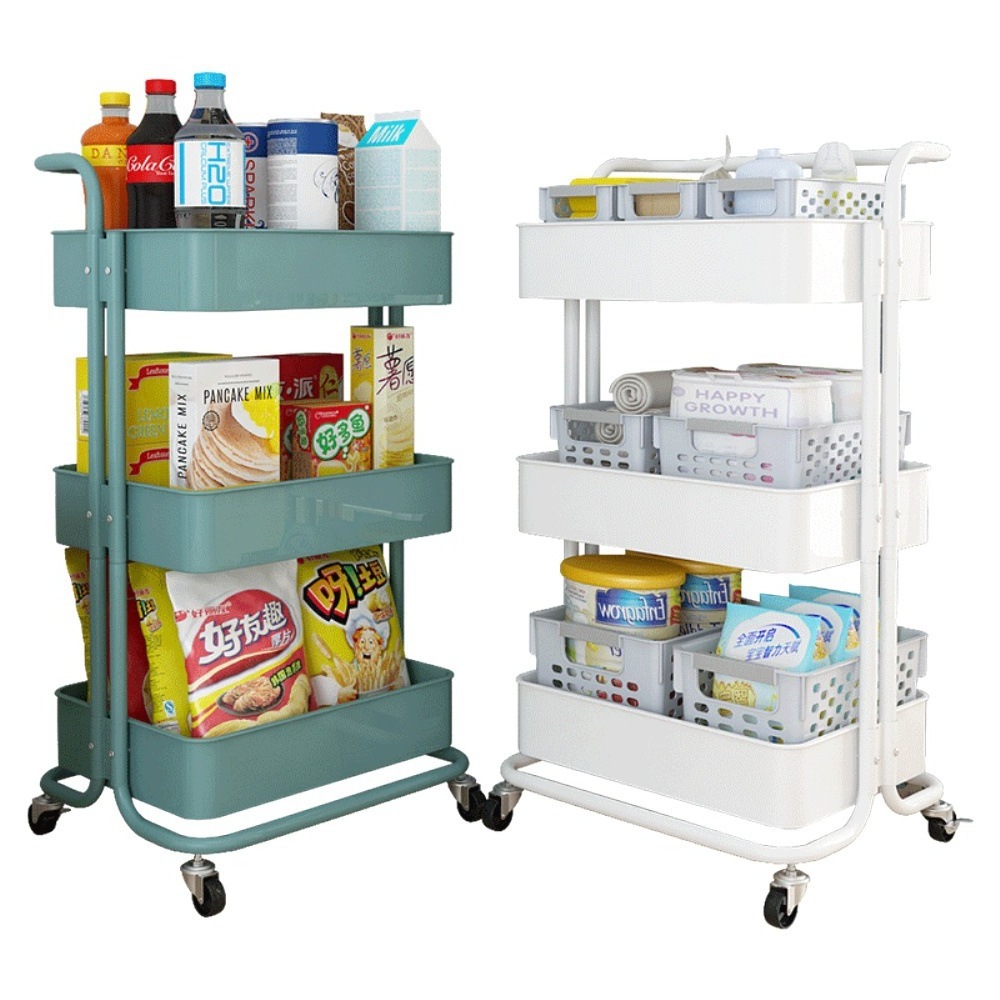 Storage Rack Kitchen Shelf with wheels Plastic Shelves kitchen Organizer storage holders & racks