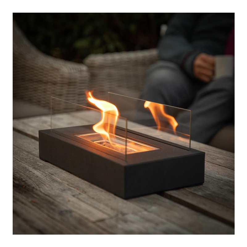 Table top portable smokeless outdoor glass ethanol mini tabletop fire pit indoor