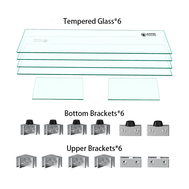 Outdoor Square Fire Pit Wind Screen Tempered Glass Protector Propane Fire Pit Table Wind Guard