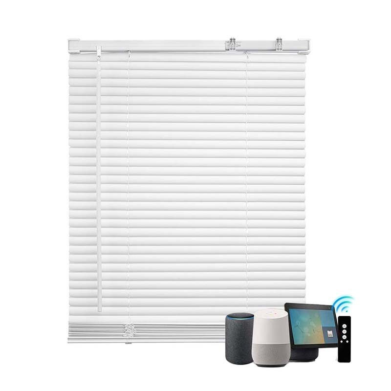 Custom size Premium aluminum slat mini blinds shades cordless motorized blinds for window coverings electric roller shutters