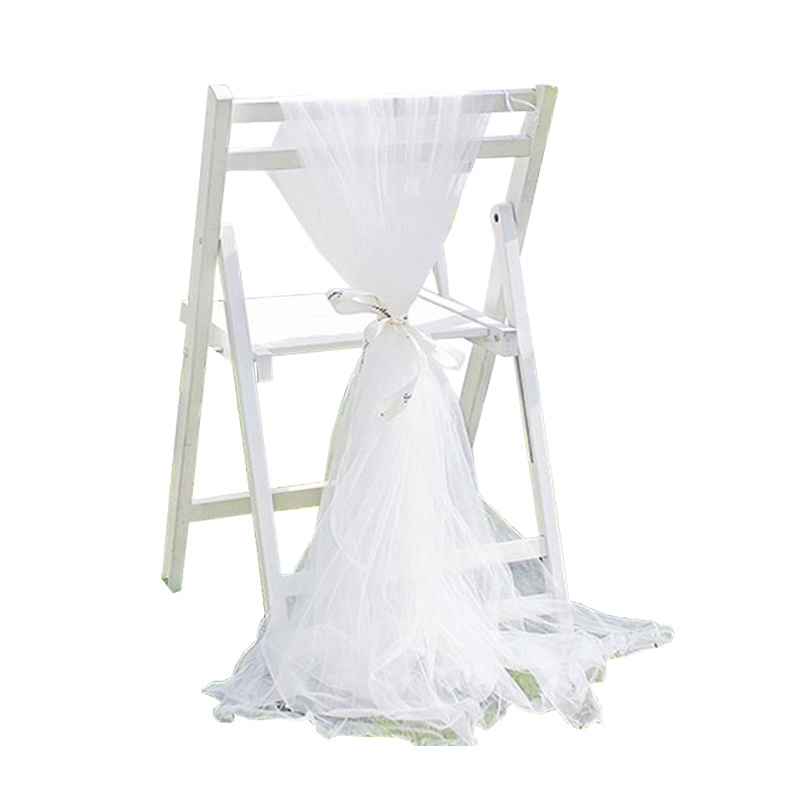 Wedding chair back veil props decoration Cover Chair Wedding Wedding Chairs Cover Mori Party Decoration