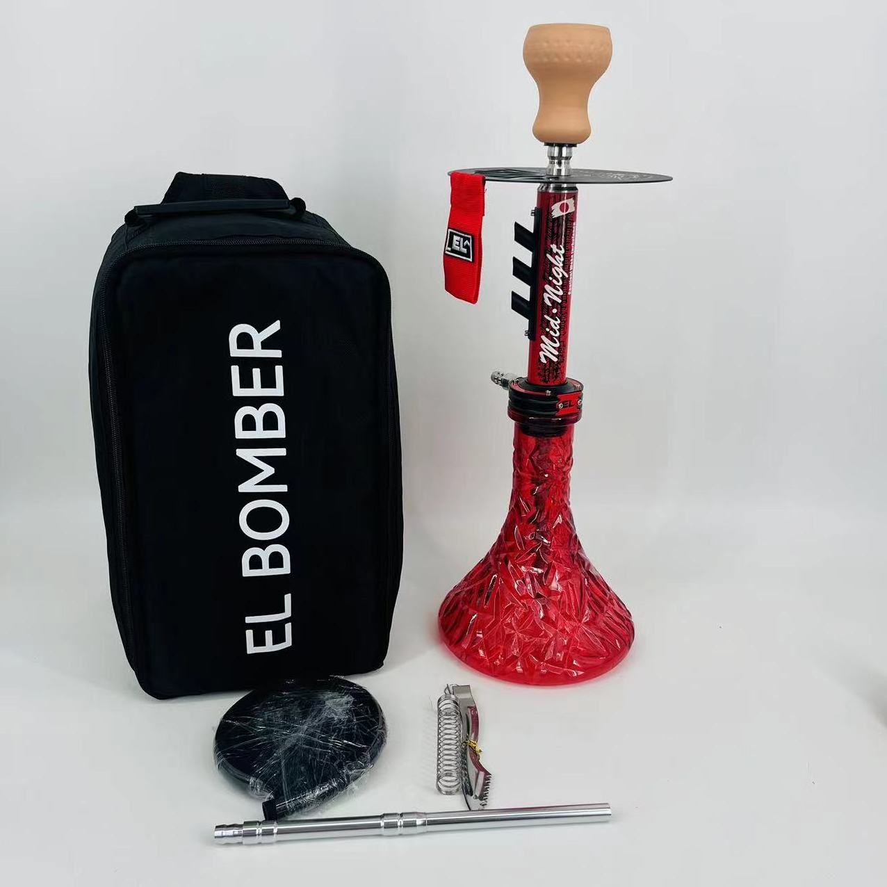 Hot selling modern hookah set  EL shisha hookah  Nurburgring Hookah set with glass base