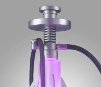 High Quality Stainless Steel Hookah hi tech Shisha Hookah With LED light shisha