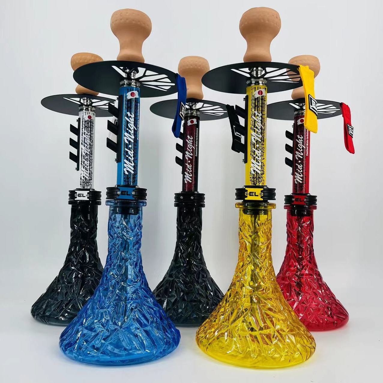 Hot selling modern hookah set  EL shisha hookah  Nurburgring Hookah set with glass base