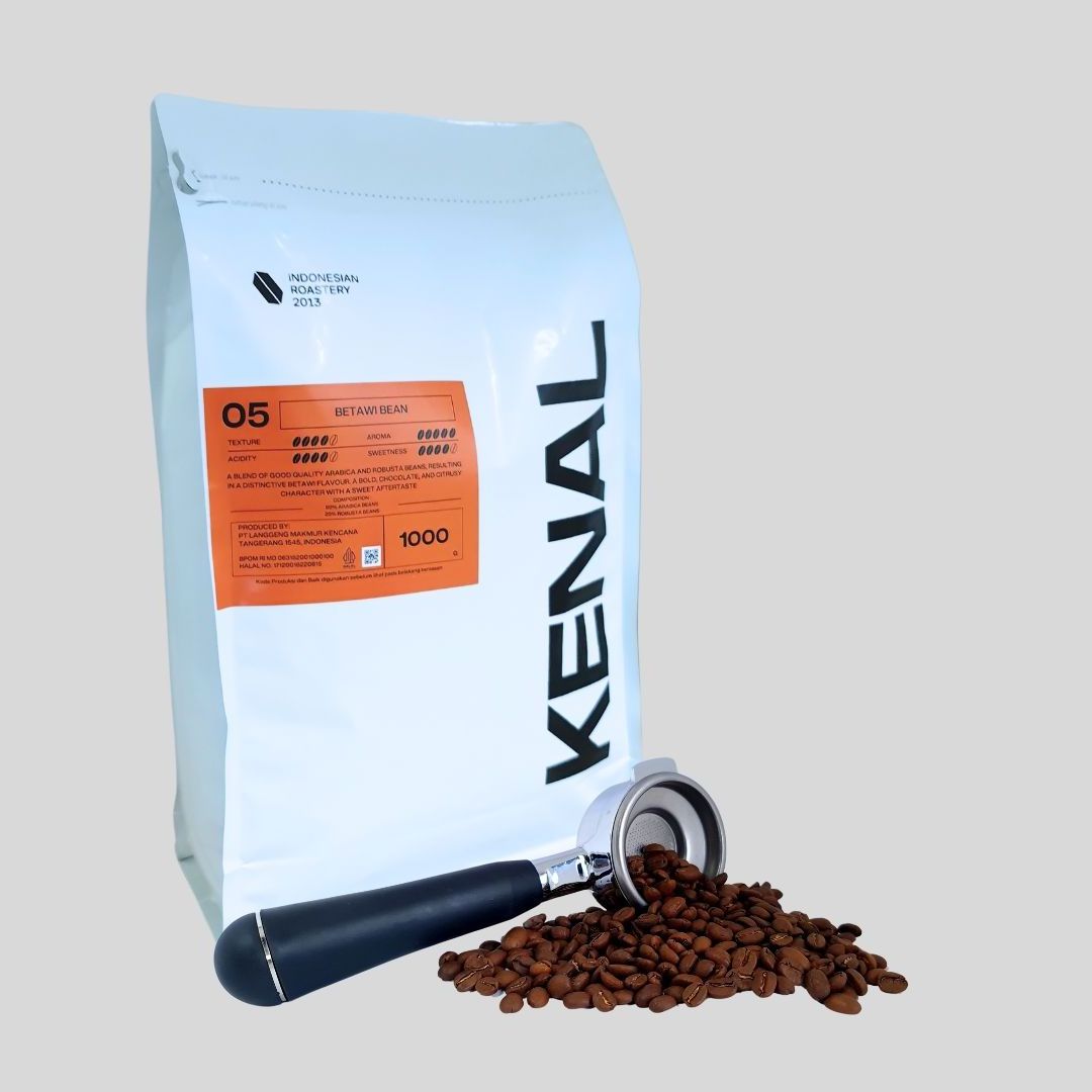 Private Labelling Indonesian Roasted Arabica and Robusta COFFEE KENAL Rasabetawi Blend 1 kg whole coffee beans at Low Price