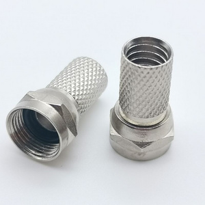 New Copper Twist On RG6 F Type Coaxial Cable Connector Plugs High Quality Connector For TV Satellite Antenna Coax Cable