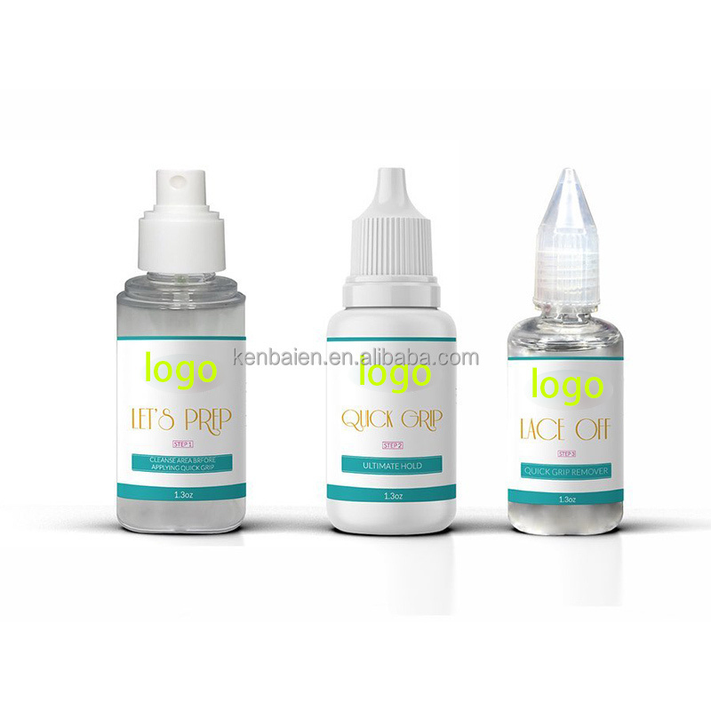 Oem Private Label Strong Hold Lace Tint Spray Set Watermelon Scent Transparent Waterproof Extreme Invisible Lace Glue