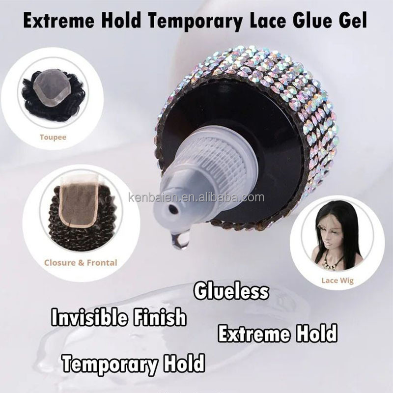 Custom Logo Wholesale Liquid Clear Wig Adhesive Hair Lace Glue Gel