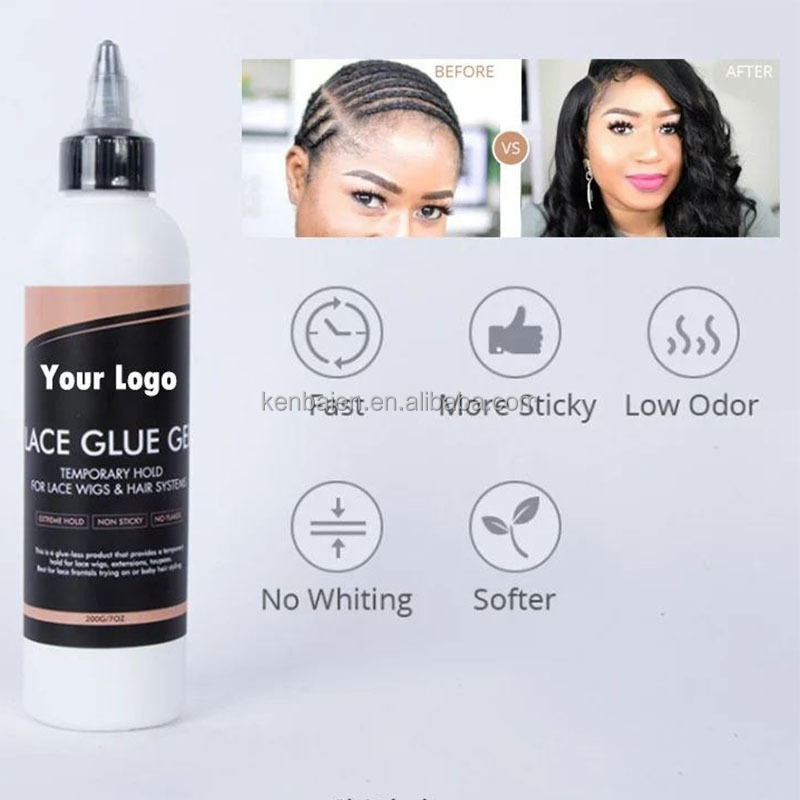 Custom Logo Wholesale Liquid Clear Wig Adhesive Hair Lace Glue Gel