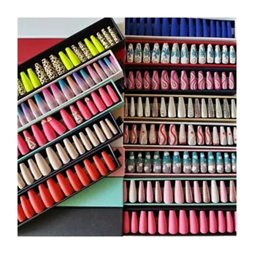 Free Sample 24Pcs/Box Handmade Ballerina 2022 Custom False Nails Wholesale For Make Up