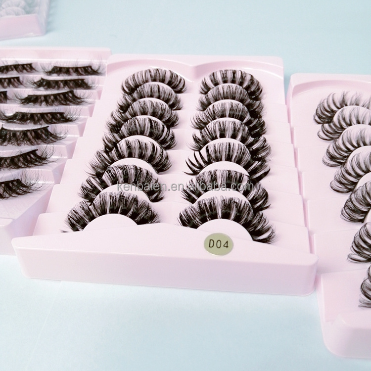 7-15Mm 25 Mm Lashes 3D 5D 25Mm Fluffy Russian Mink Strip Eyelashes With Customized Packaging Own Brand Box