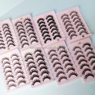 7-15Mm 25 Mm Lashes 3D 5D 25Mm Fluffy Russian Mink Strip Eyelashes With Customized Packaging Own Brand Box