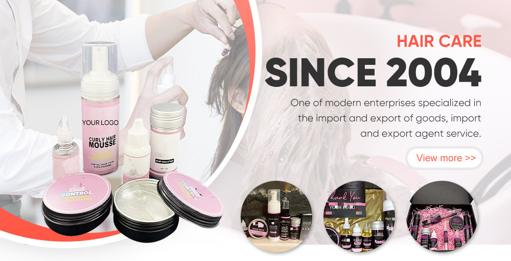 Custom Your Logo Wig Install Boxes Private Label Packaging Waterproof Lace Tint Spray And Strong Hold Lace Glue Kit