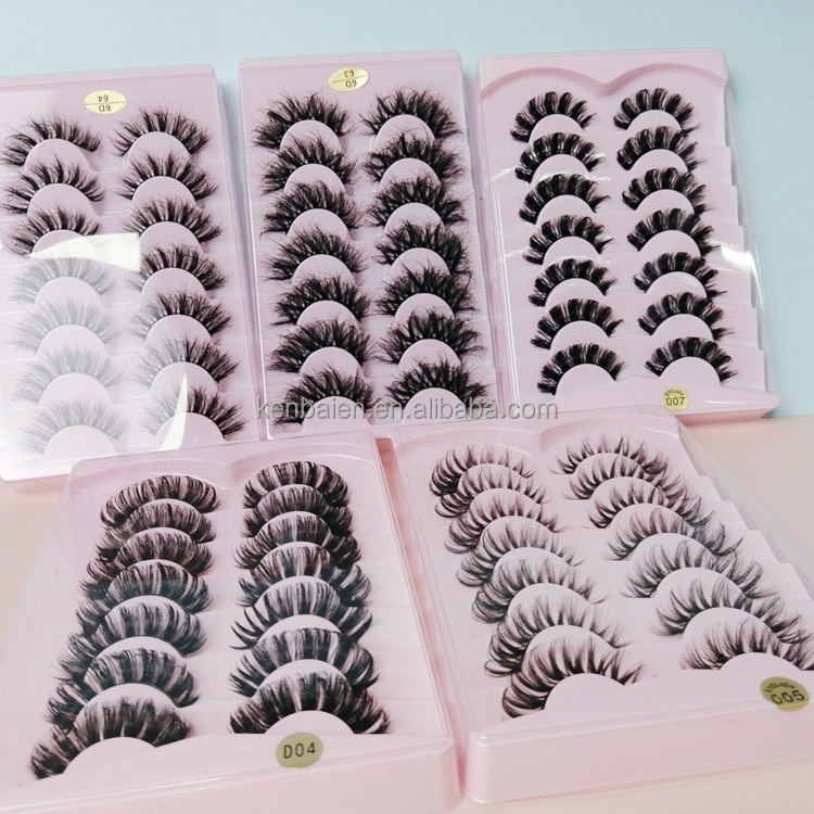 7-15Mm 25 Mm Lashes 3D 5D 25Mm Fluffy Russian Mink Strip Eyelashes With Customized Packaging Own Brand Box