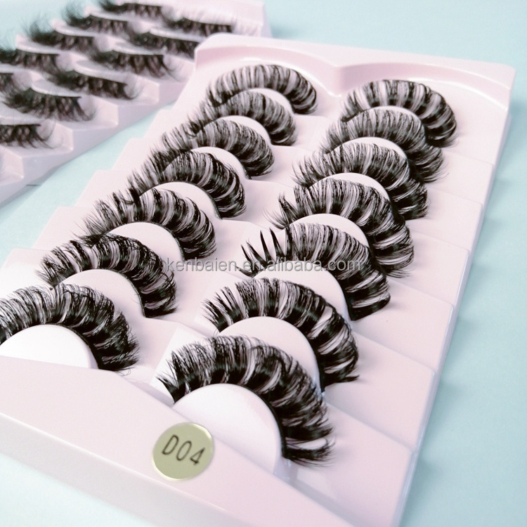 7-15Mm 25 Mm Lashes 3D 5D 25Mm Fluffy Russian Mink Strip Eyelashes With Customized Packaging Own Brand Box