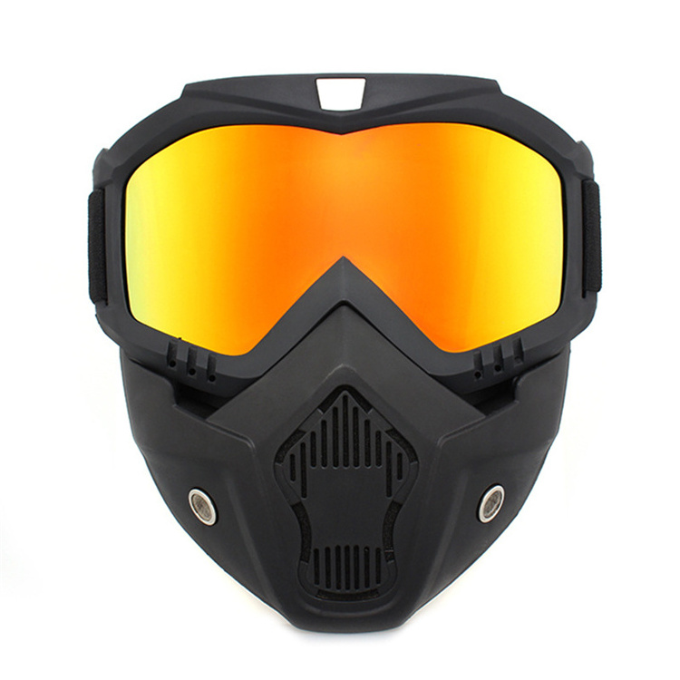 Removable Sports Snow Ski Goggles with Mask Protect Padding Helmet Sunglasses Motorcycle Goggles Ski Mask